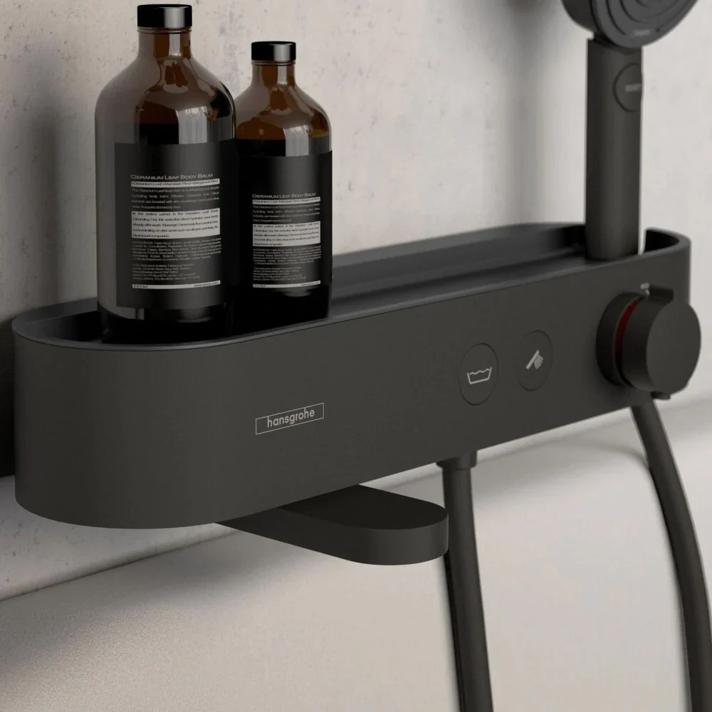 風尚精品衛浴｜衛浴設計｜衛浴設備- 溫控龍頭- Hansgrohe Pulsify S 恆溫淋浴/浴缸龍頭鉻色/霧白/霧黑/霧銅24340000